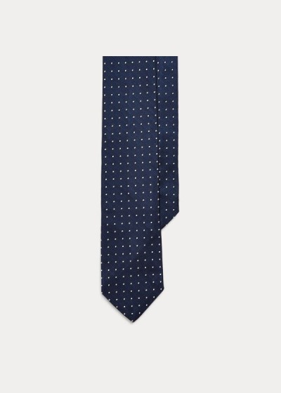 Men's Polo Ralph Lauren Dot Silk Repp Narrow Ties | 921603MWJ